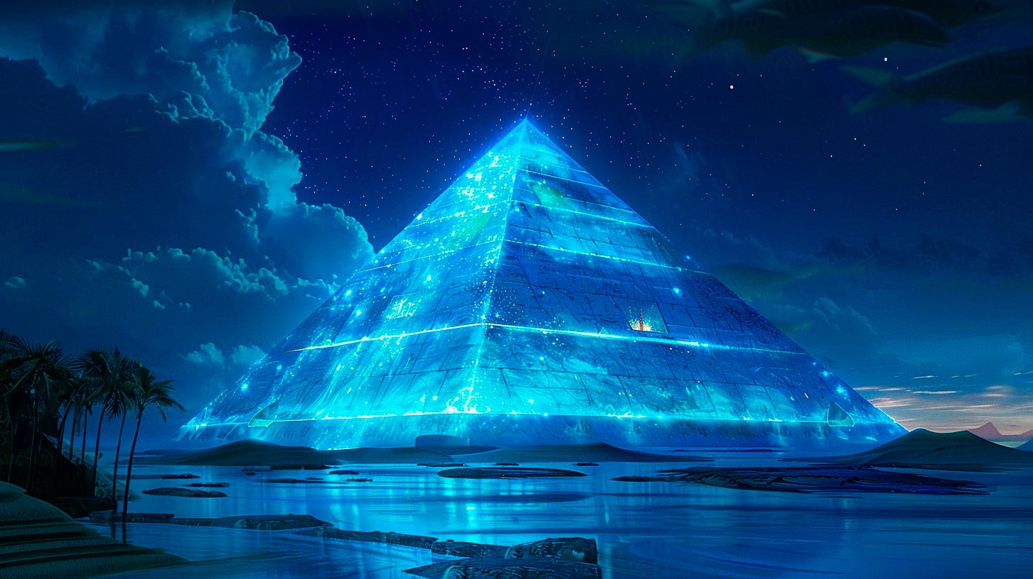 cesart80_huge_Atlantean_crystal_pyramid_at_night_majestically_a74e66ef-d623-4420-8144-239d80519f40_3