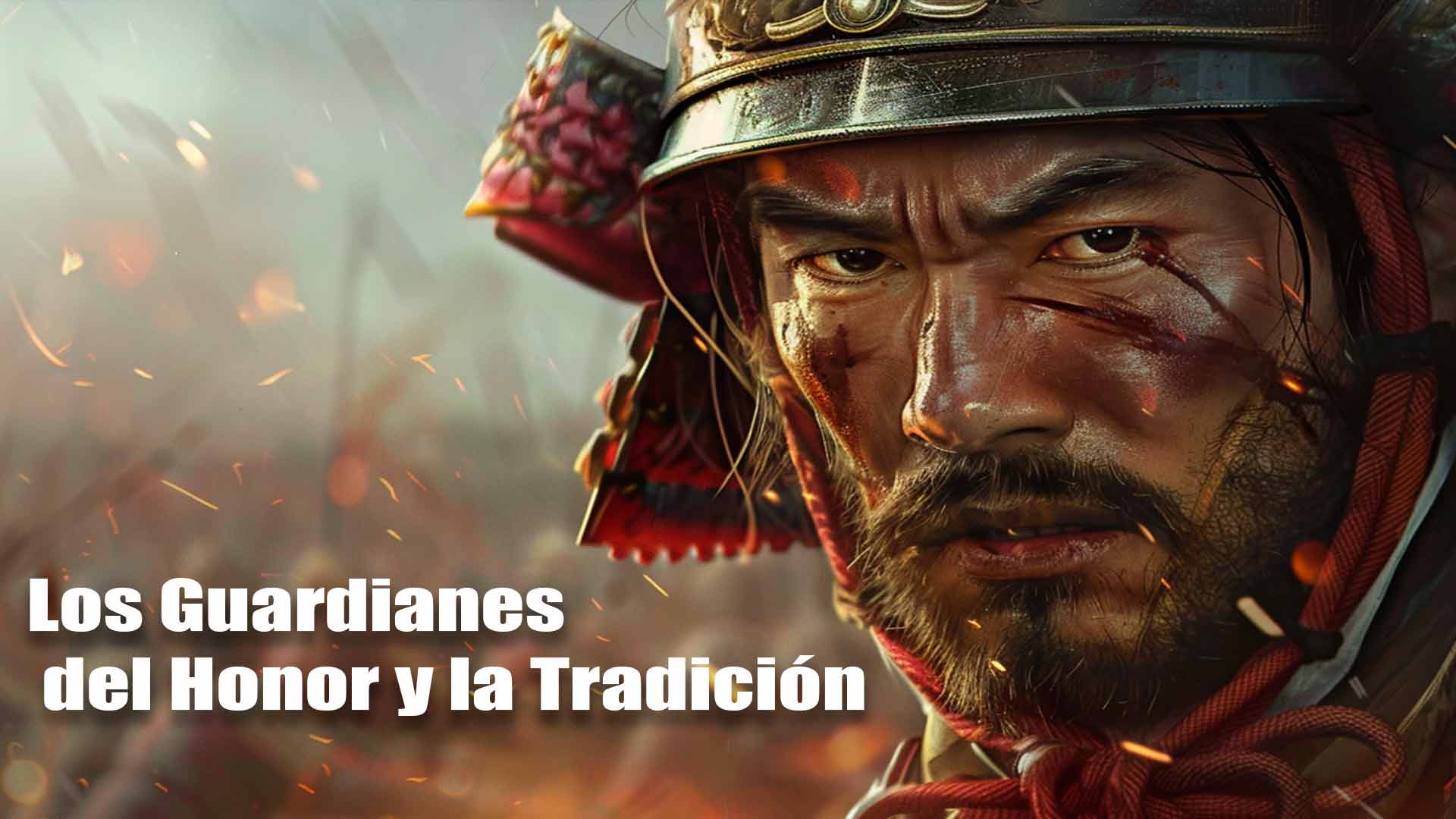 Recreación cinematográfica de guerreros samuráis